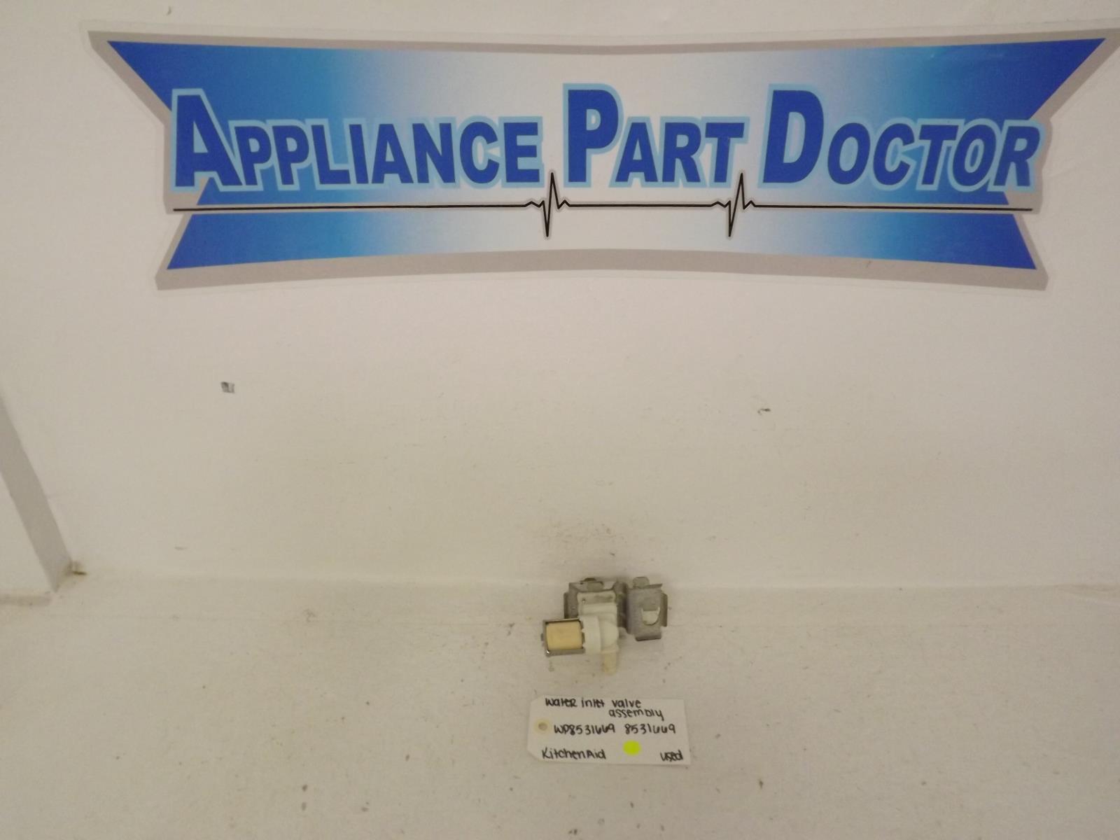 KitchenAid Dishwasher WP8521669 8531669 Water Inlet Valve Assembly Used KitchenAid Dishwasher WP8521669 8531669 Water Inlet Valve Assembly Used